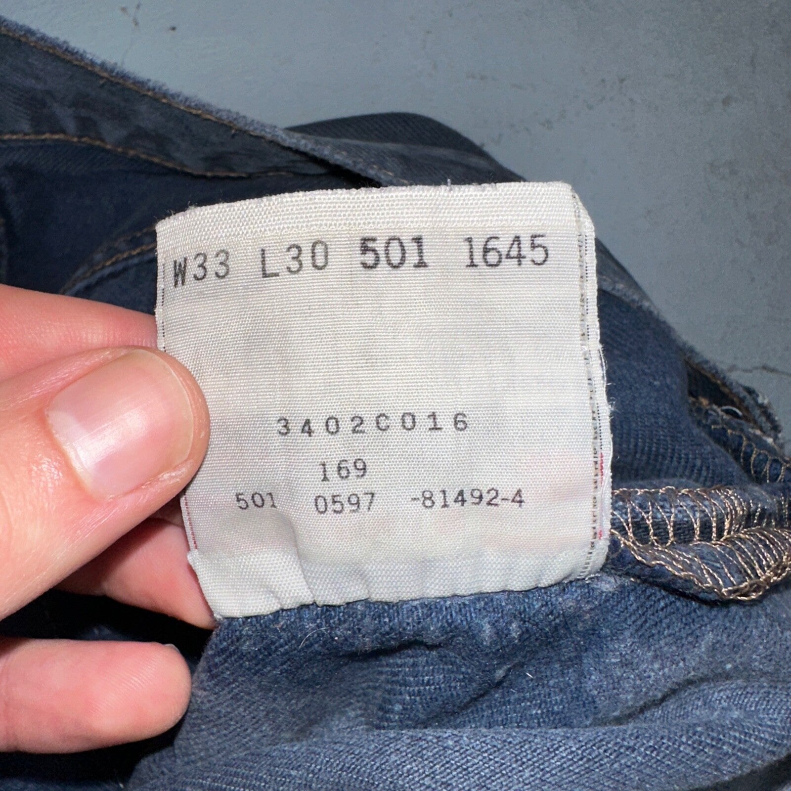 Levis 501 Vintage 90s USA XX Straight Leg Jeans Blue Overdyed 33x30 Act 32x29