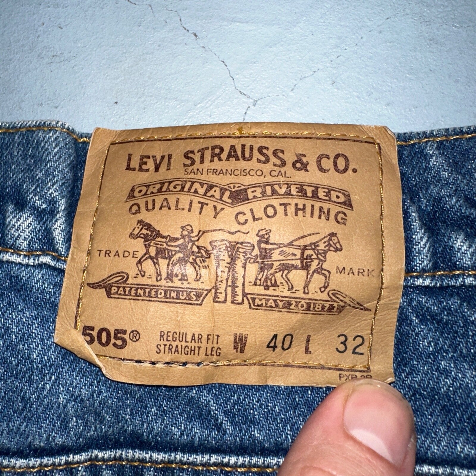Levis 505 Vintage 90s USA Orange Tab Jeans 40x32 Blue Med Wash 501 Act 38x31