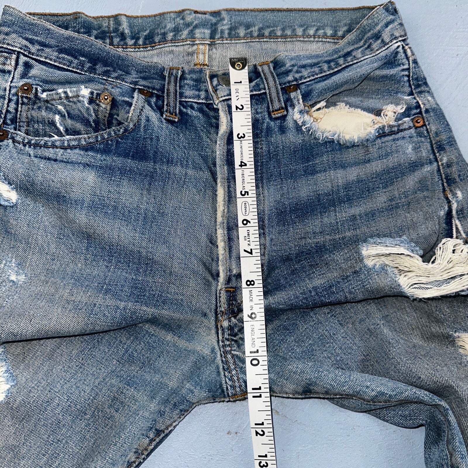 Levis 501 Vintage 70s SS Redline Selvedge USA 66 Jeans Thrashed 31x34 Act 29x30