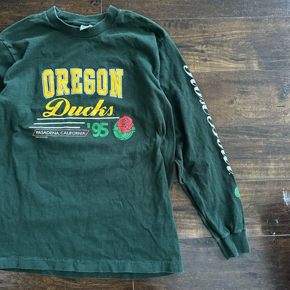 VTG Oregon Ducks Rosebowl 1995 T Shirt California Flea Market 90s Long Sleeve