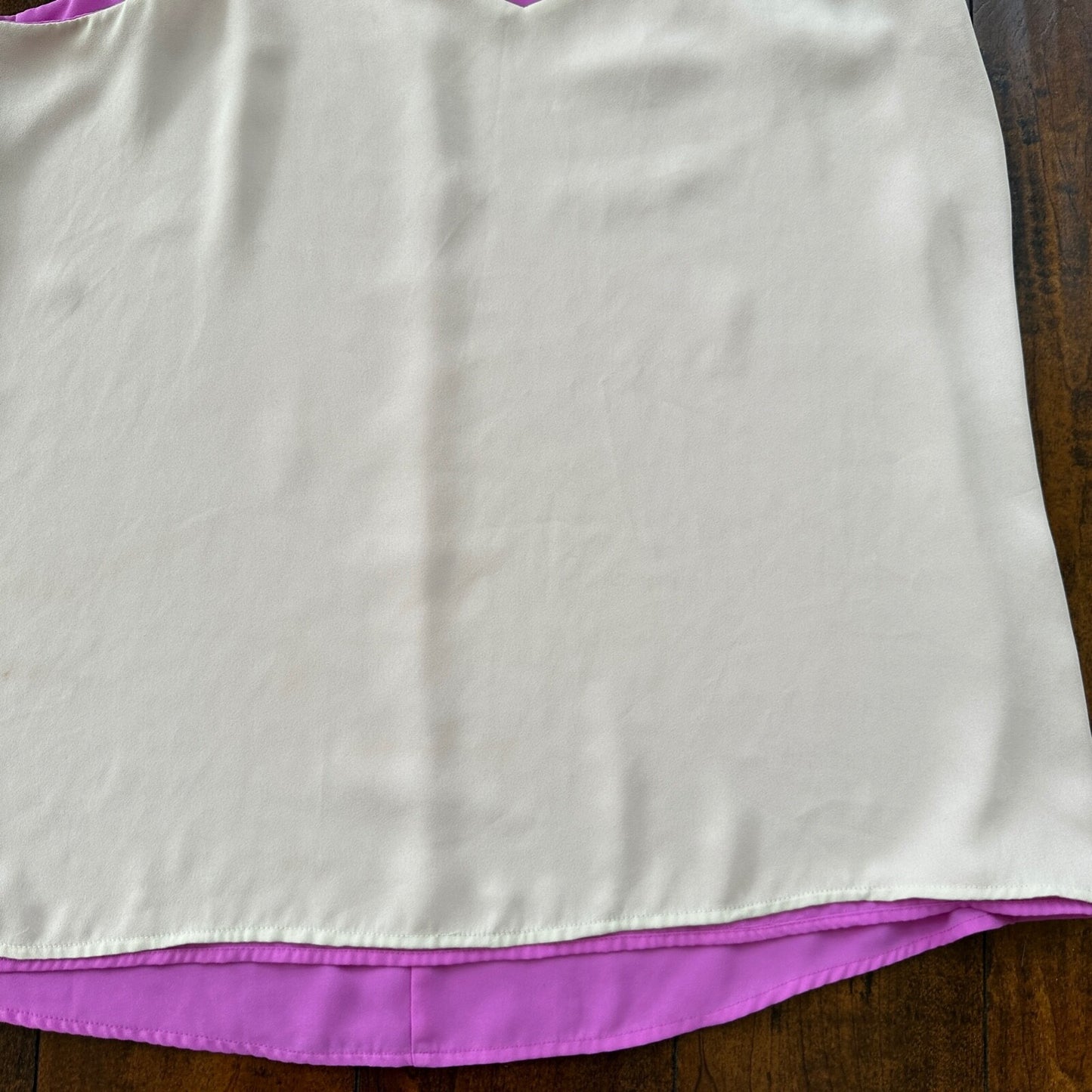 Reversible Womens Simple Beige Purple Dressy Tank Size M Cute Sexy Summer Vibe