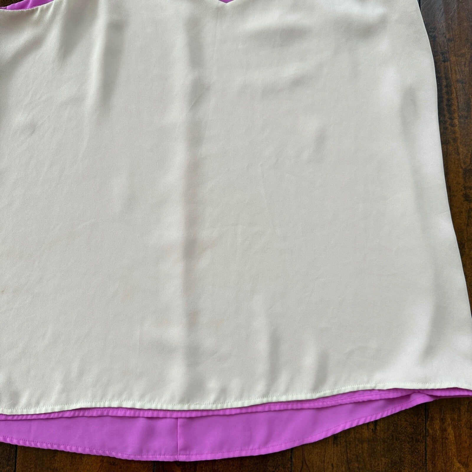 Reversible Womens Simple Beige Purple Dressy Tank Size M Cute Sexy Summer Vibe