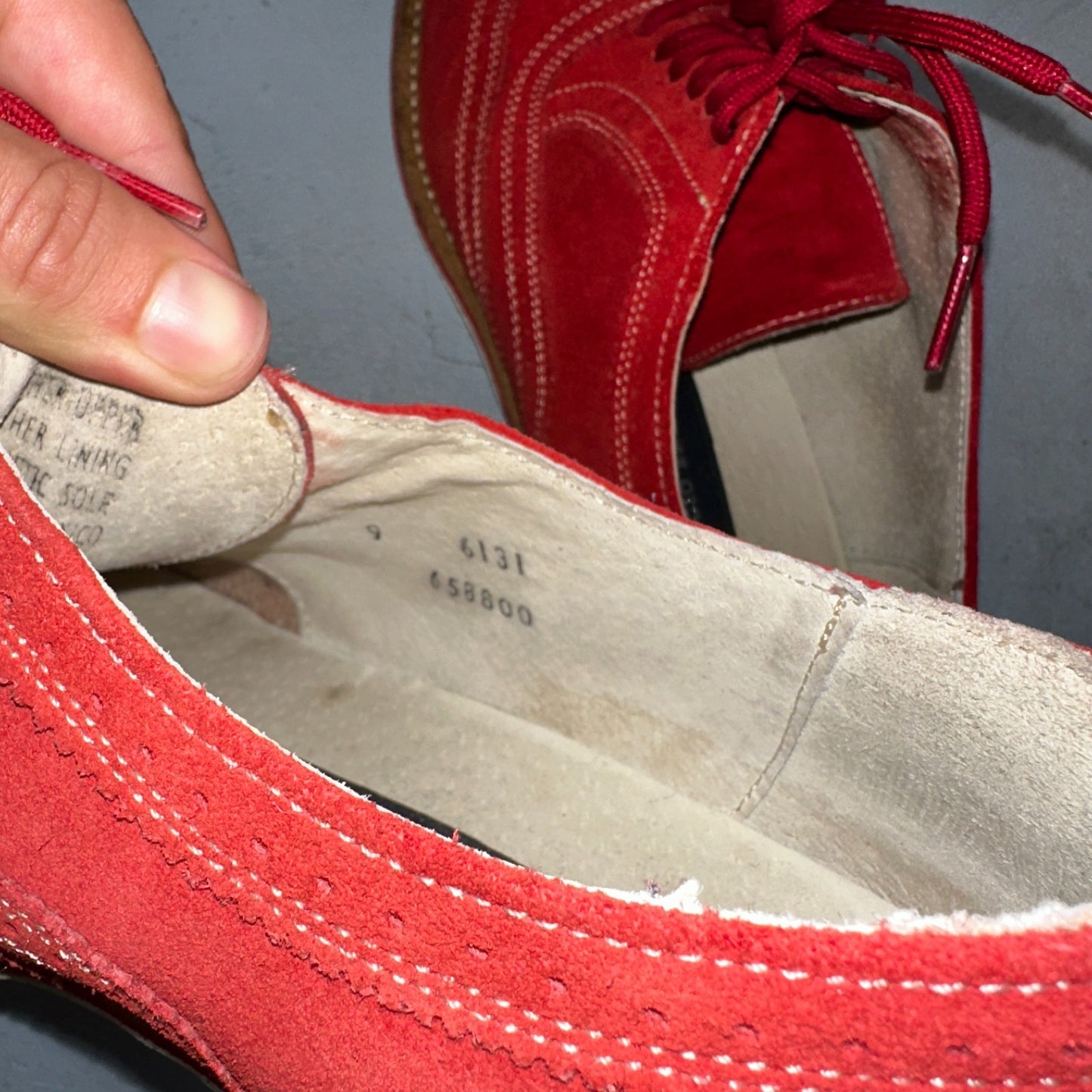 Giorgio Brutini Men's Oxford Suede Wing Tip Red Dress Shoes Men's 9 Nice