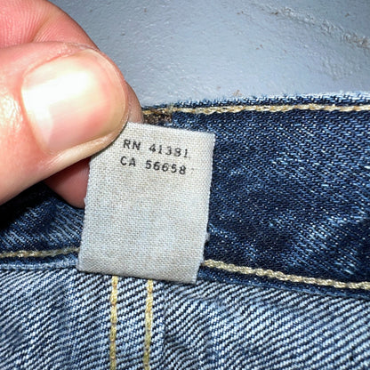 RRL Denim Zip Fly Slim Double RL Mens Jeans Mexico Sz 31x34 Med Wash RN 41381