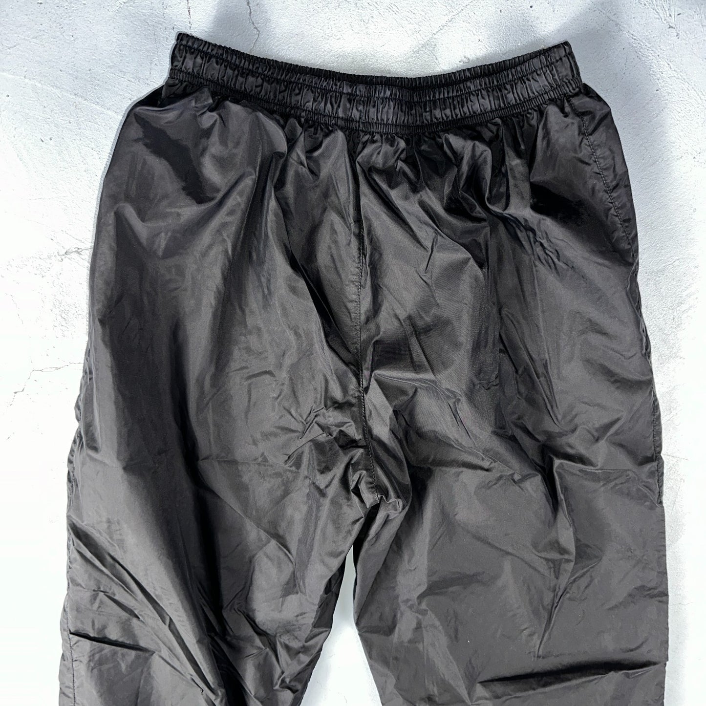 Nike VTG 90s Windbreaker Track Pants Ankle Zip Lined Black 1990s Essential