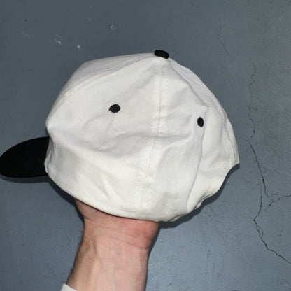 Snap On Racing White Black VTG Hat Cap Snapback Nascar Racing Cool Cars