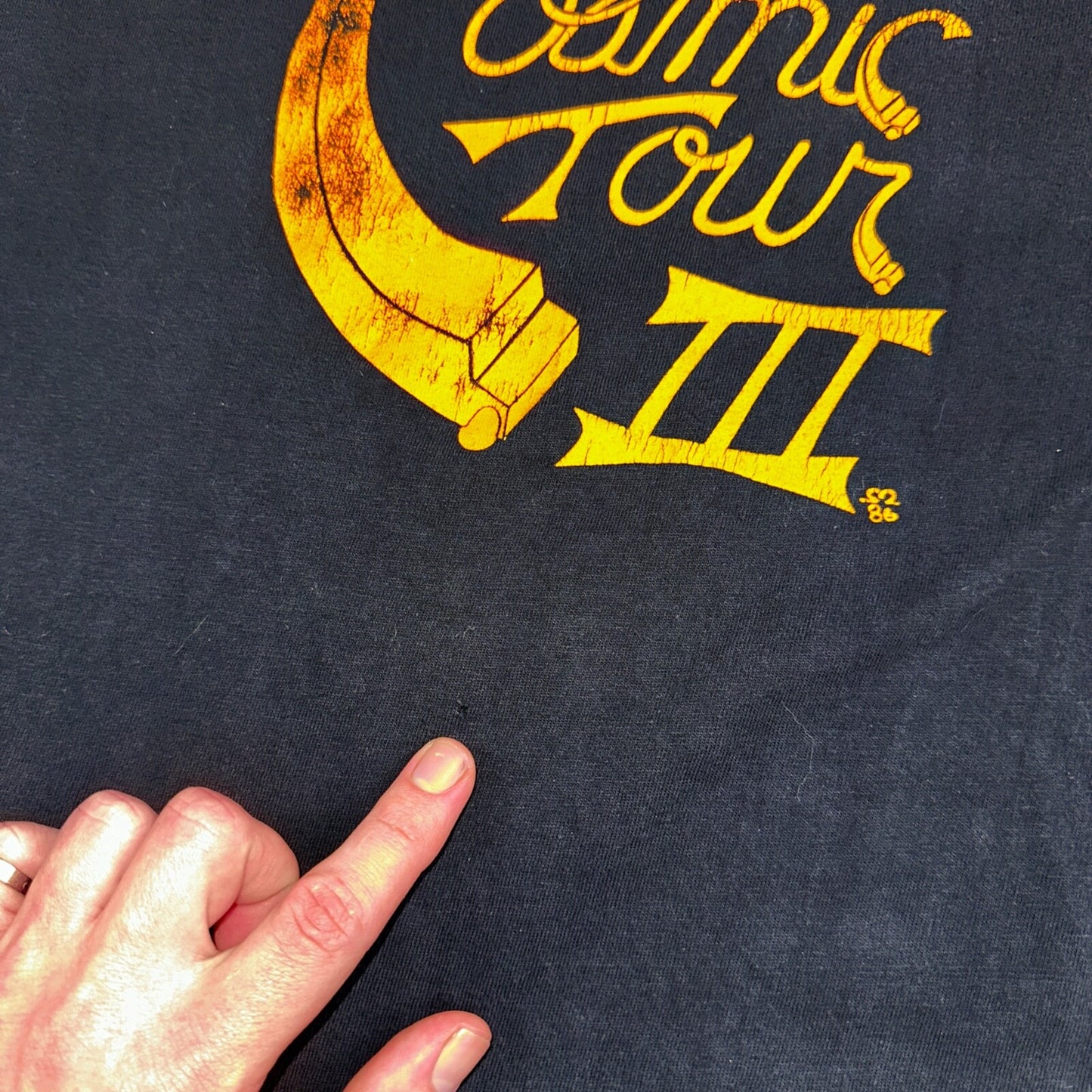 Cosmic Tour 3 1986 VTG T Shirt Hanes Beefy Band Grateful Dead 80s Music Rock Bus