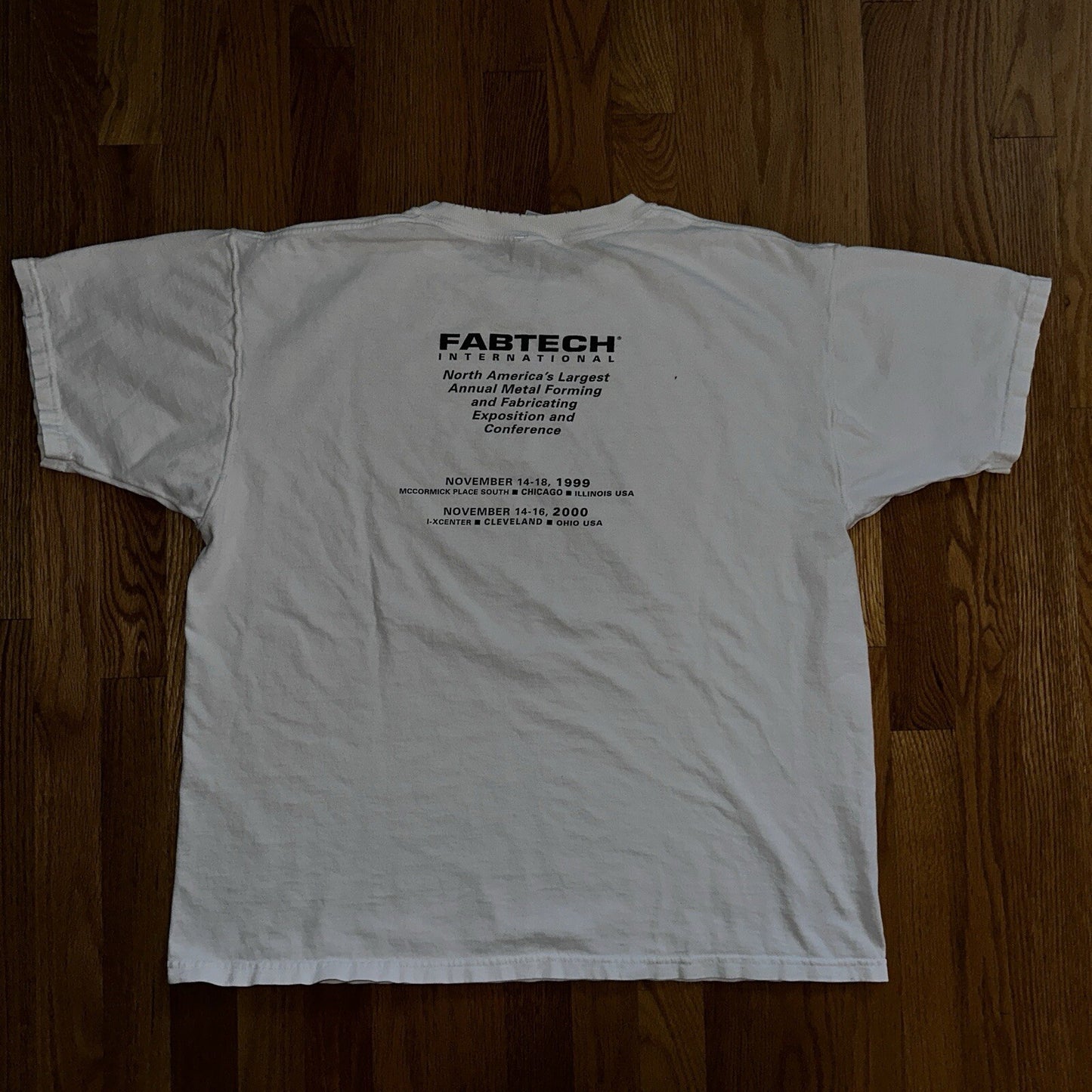 Fabtech Fab Tech International Metal Work Vintage T Shirt Y2K Cool Graphic Iron