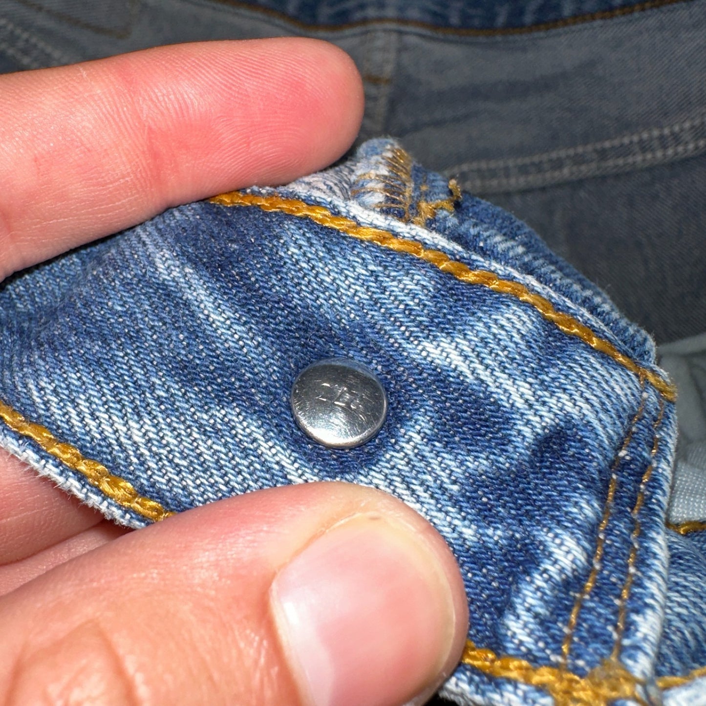 Levis 501 Vintage 90s Poland Straight Leg Jeans Blue Med Wash 34x34 Act 32x33