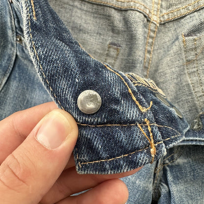 Levis 501 XX Big E True Vintage 60s Redline Denim Capri Jeans 1960s 25x24 Chop