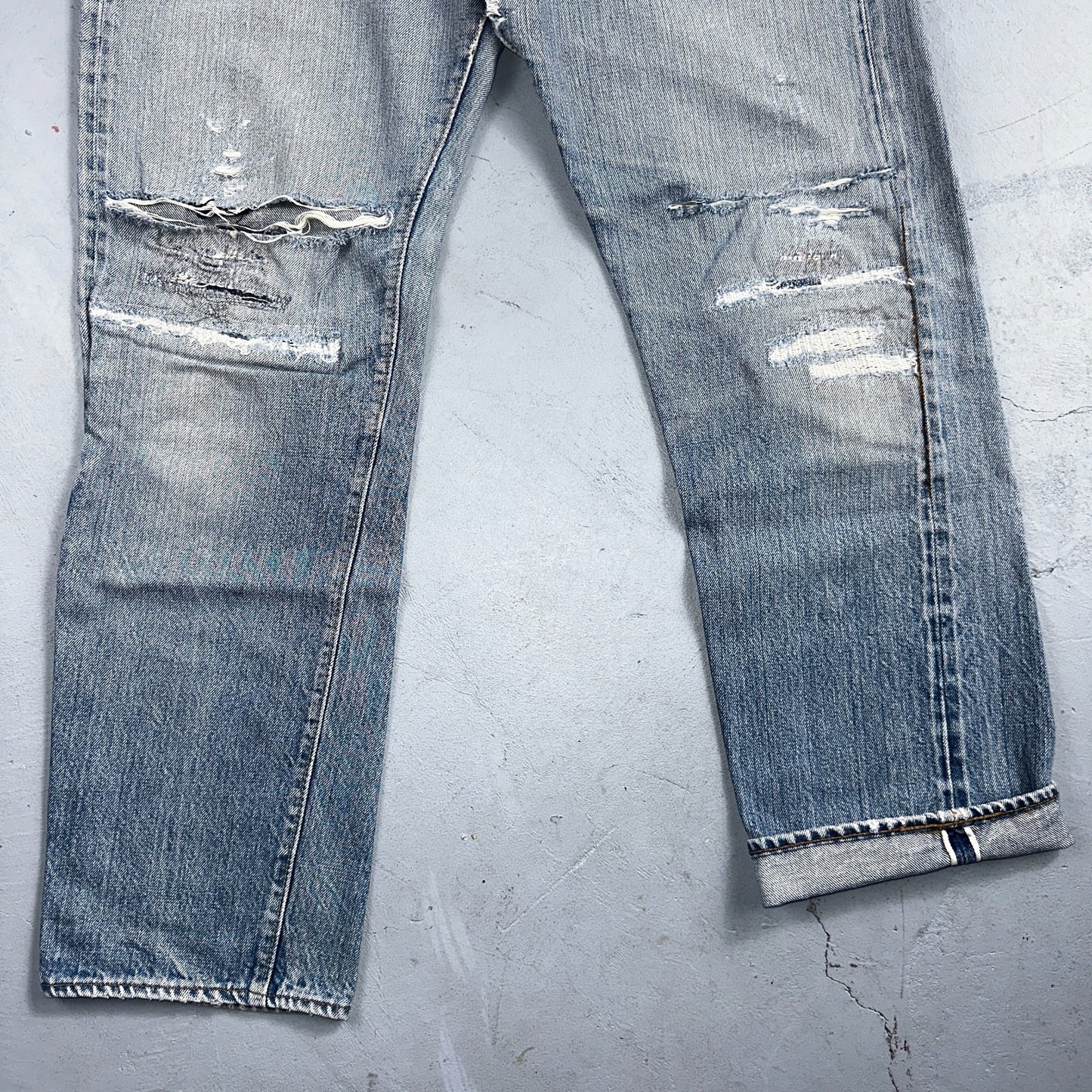 Levis 501 Vintage 80s Redline Selvedge USA XX Jeans Light Wash 36x36 Act 34x30