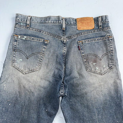 Levis 505 Vintage 90s USA XX Jeans Blue 501 Thrashed Med Wash 36x36 Act 36x30