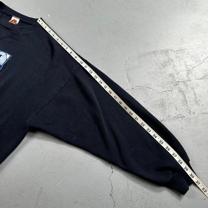 Looney Tunes TAZ 90s USA Sweatshirt VTG Crewneck XL Navy Cartoon Bugs Bunny