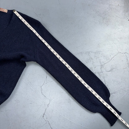 Lemmermayer Blue Sweater 100% Alpaca Cardigan Austria Maus & Hoffman Size 44 VTG