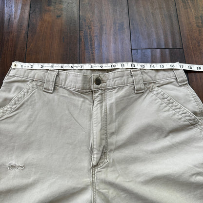 Carhartt B161 Straight Leg Work Men's Size 36x34 Tan Dungaree Fit Pants