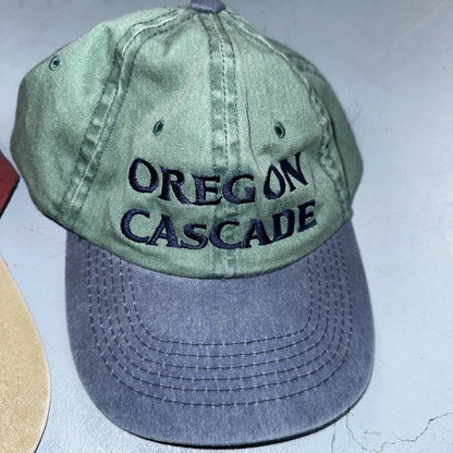 Oregon Cascade Lot of 2 VTG Hat Cap Snapback 90s Sportman Hiking Travel Mountain
