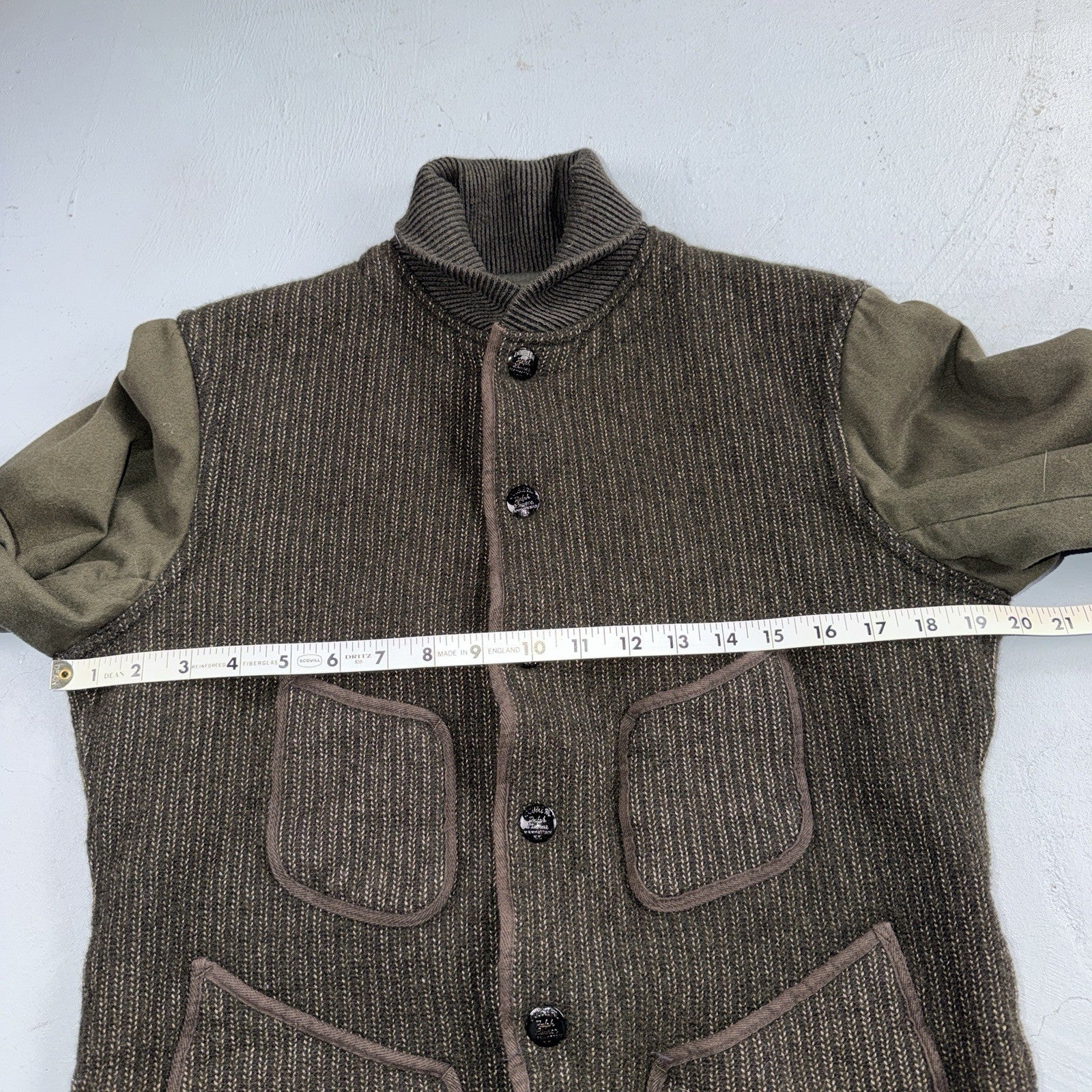 RRL Double RL Ralph Lauren Browns Beach Knit Jacket Black Gray Snap Size Small