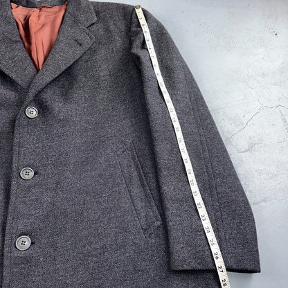 VTG Edward Chapman 1948 Vancouver BC Mens Overcoat Long Coat WWII 1940s Wool