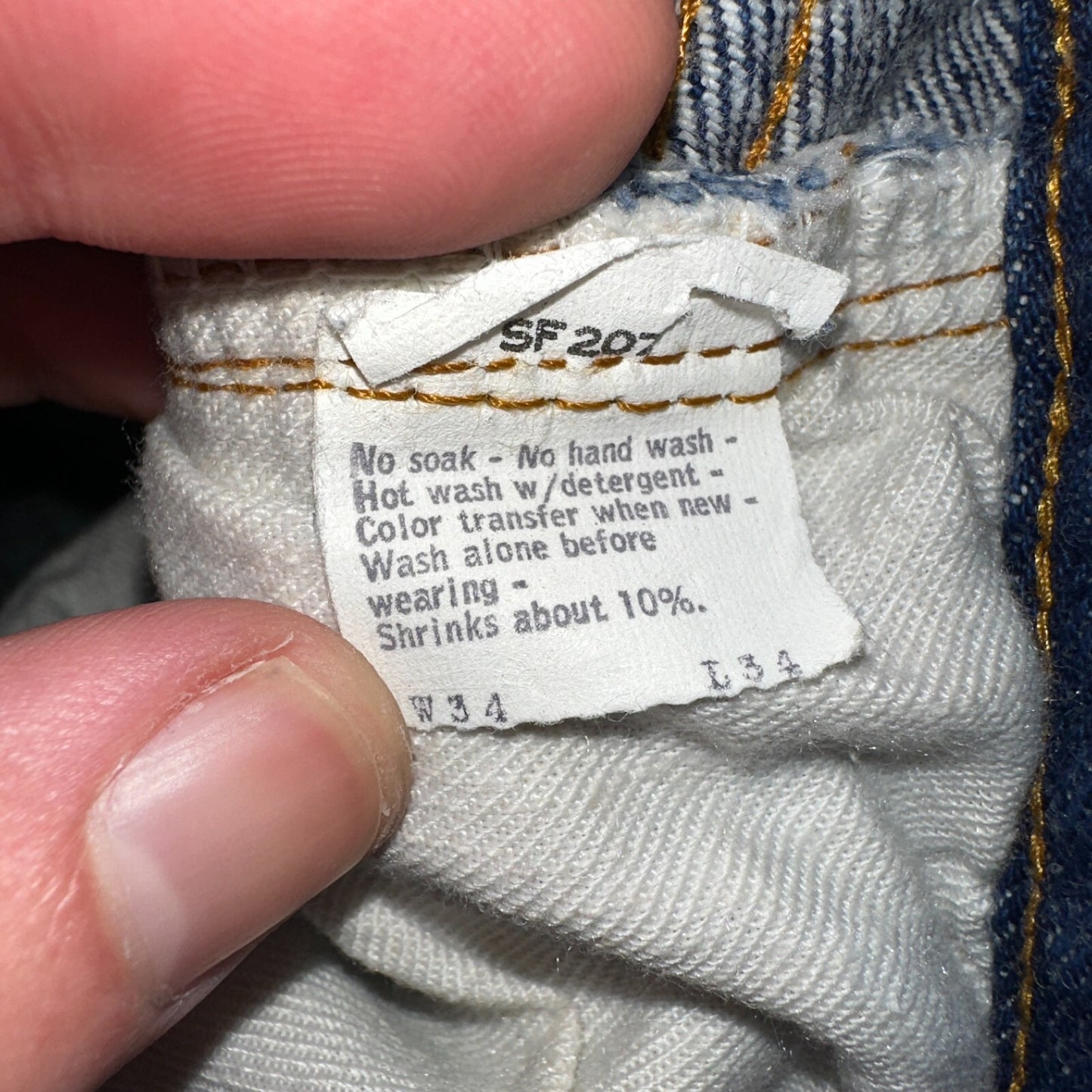 Levis 501 Vintage 80s USA XX Straight Leg Jeans Blue Dark Wash 34x34 Act 30x29