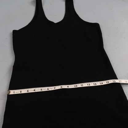 Antique 1920s Black Solid Wool Bathing Suit Women Swimsuit Art Deco 20s 30s