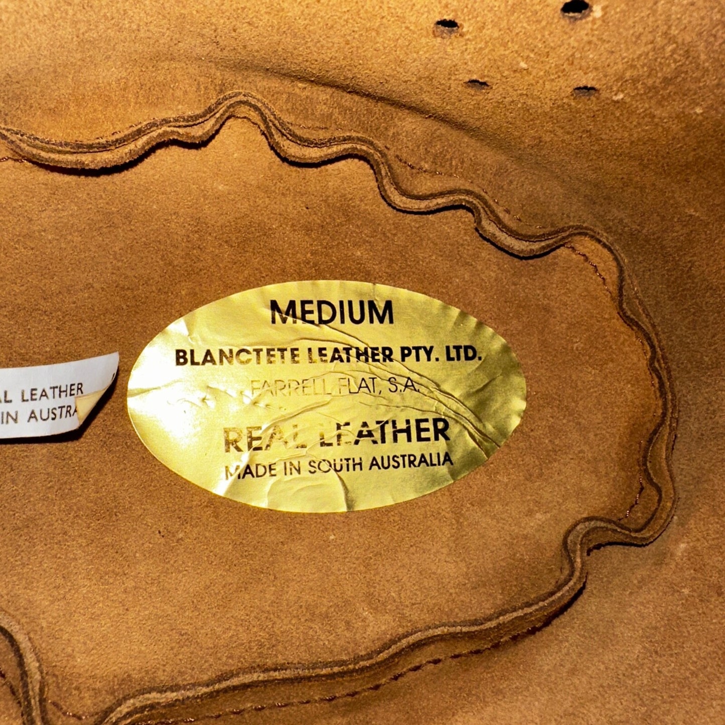 Vintage Walkabout Suede Hat Size Medium South Australia Real Leather Blanctete