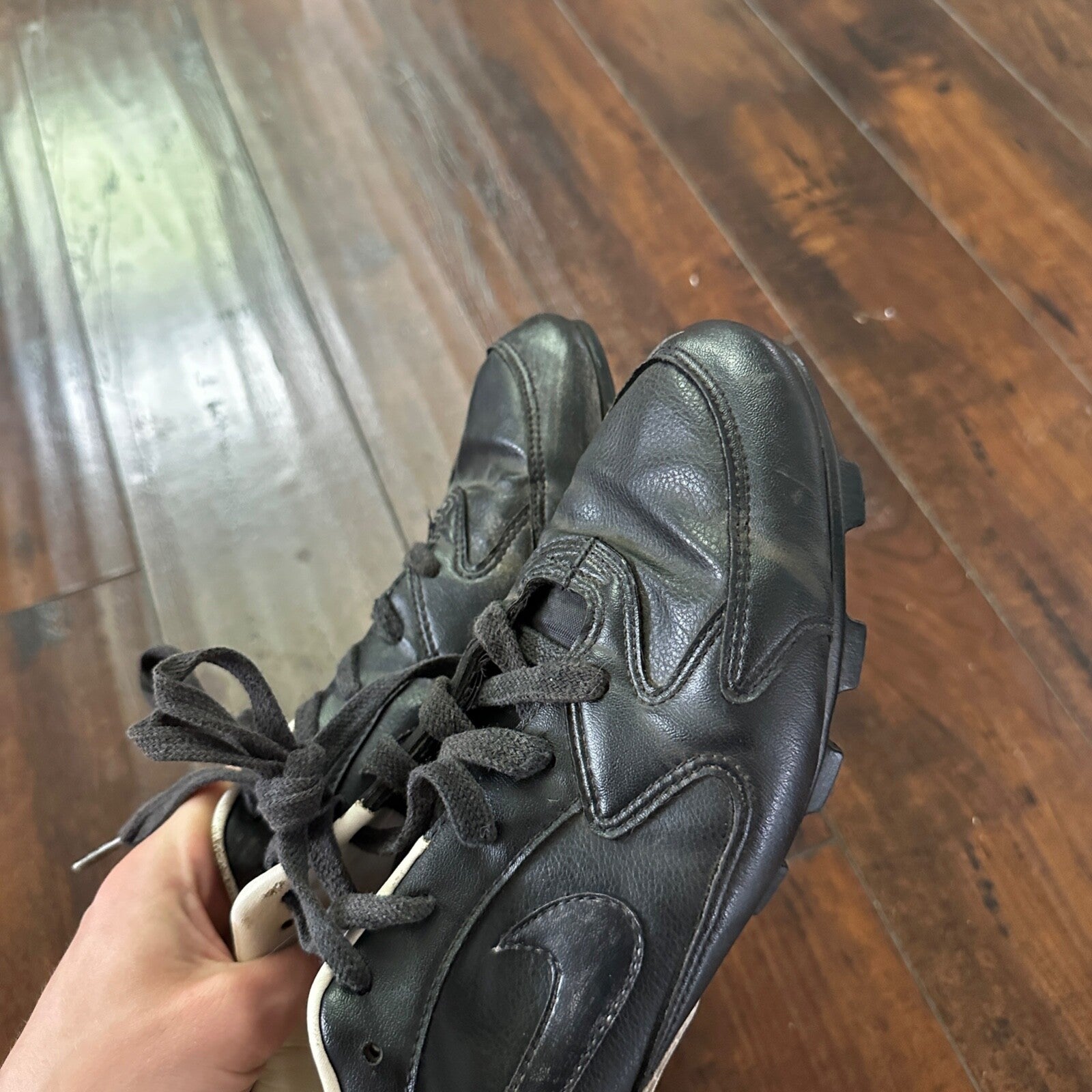 Nike Vintage 90s Mens Size 11 Sharks Sneakers Shoes Cleats Black 1994 Football