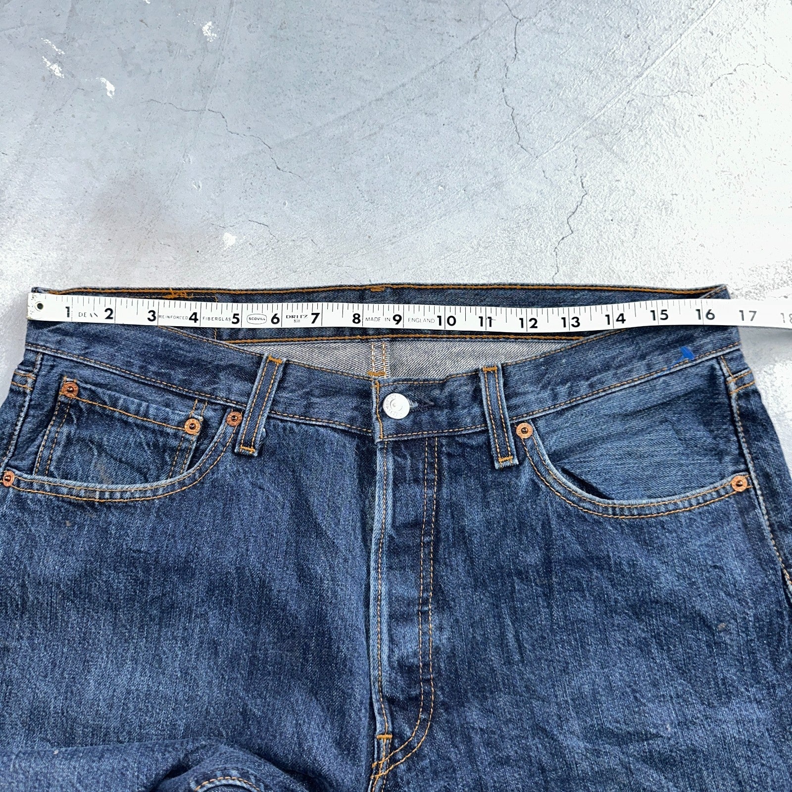 Levis 501 Vintage Y2K XX Straight Leg Jeans Blue Med Wash 34x32 Act 33x29