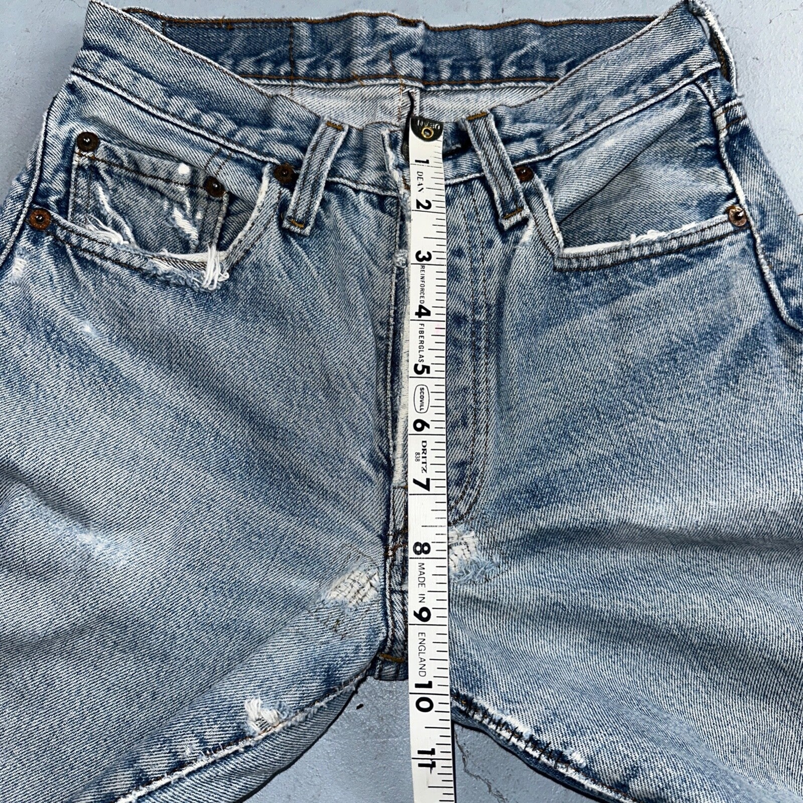 Levis 501 Vintage 80s Redline Selvedge USA XX Jeans Light Wash 524 Act 25x29