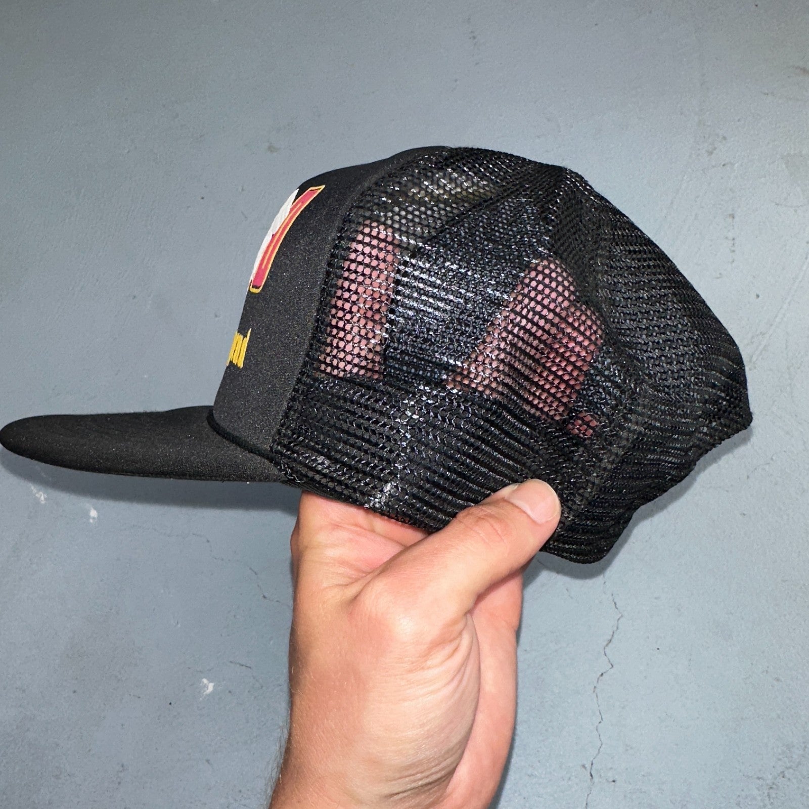 VTG Harley Davidson Trucker Hat American Legend 3D Emblem Mesh Snapback Black