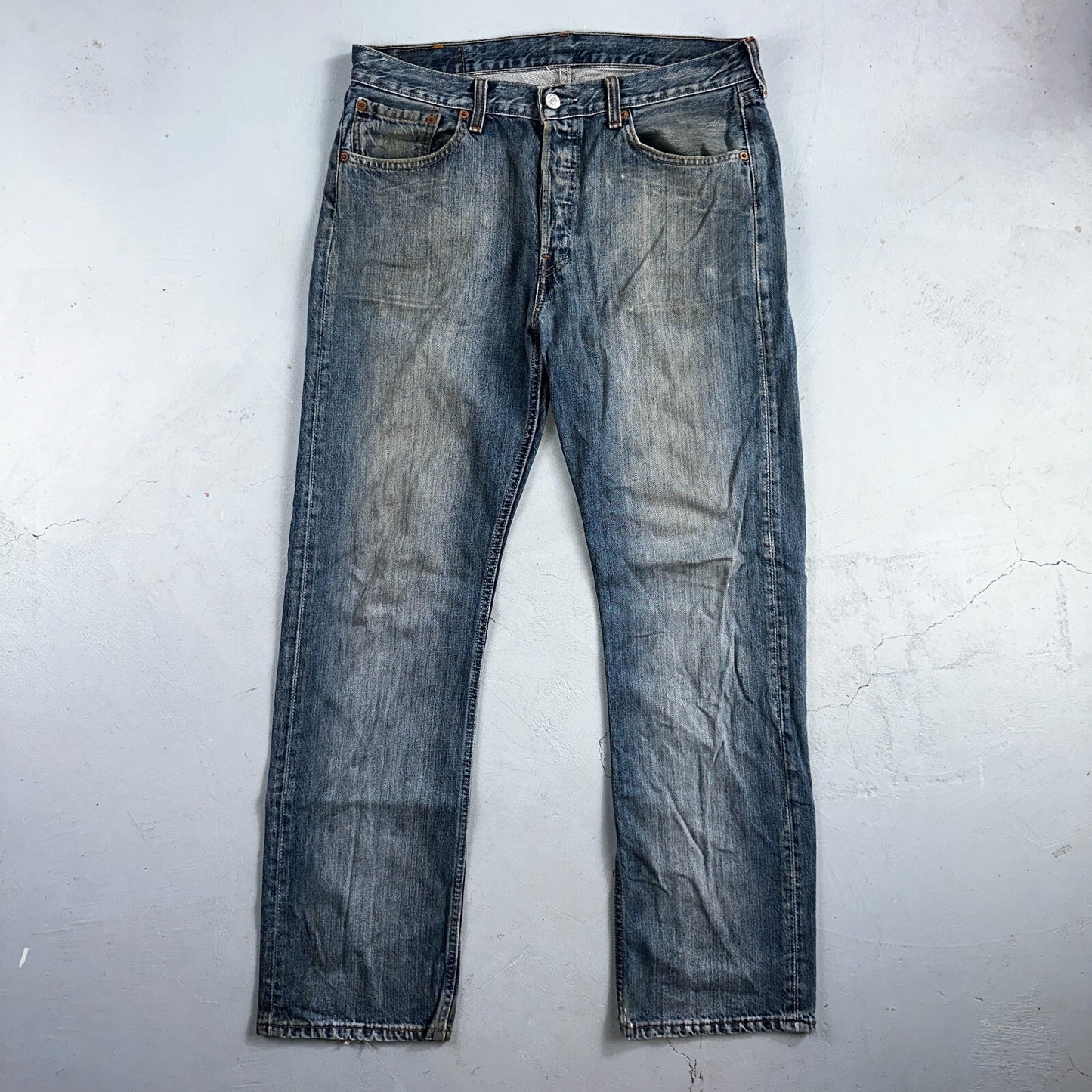 Levis 501 Vintage Y2K XX Straight Leg Jeans Blue Med Wash 33x32 Act 33x30