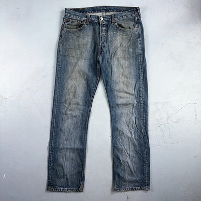 Levis 501 Vintage Y2K XX Straight Leg Jeans Blue Med Wash 33x32 Act 33x30