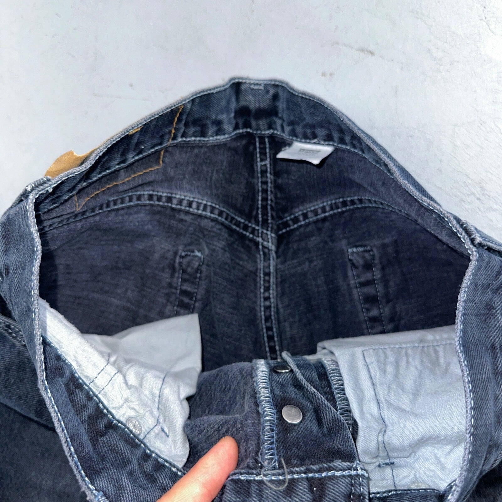 Levis 501 Vintage 90s Mexico Straight Leg Jeans 30x32 Y2K Dark Wash Act 29x31