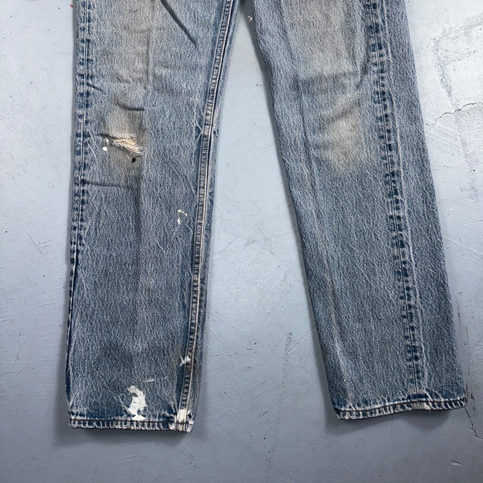 Levis 501 Vintage 90s USA XX Straight Leg Jeans 33x36 Light Wash Act 30x30