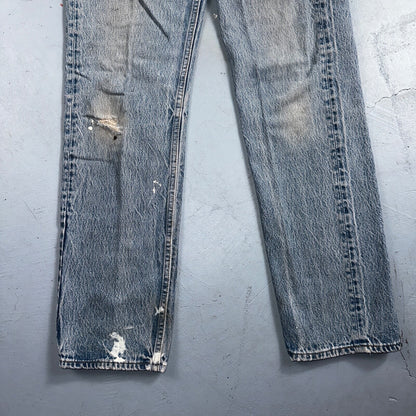 Levis 501 Vintage 90s USA XX Straight Leg Jeans 33x36 Light Wash Act 30x30