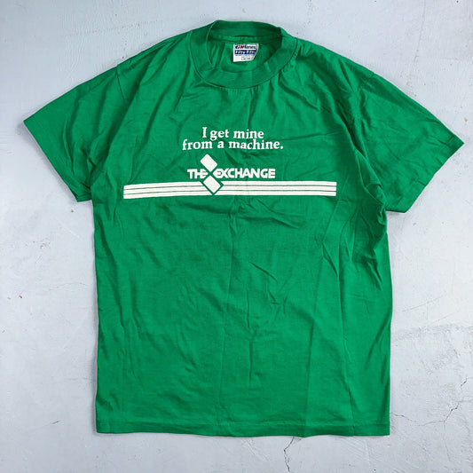 Exchange Money Hanes 80s VTG T Shirt 1980s Single Stitch Bank Machine Promo Rare