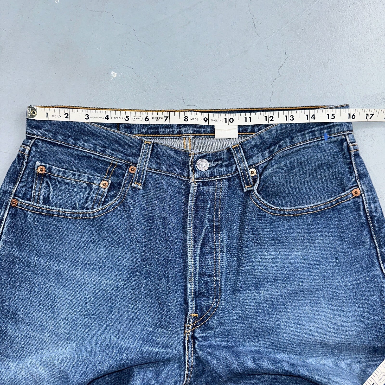 Levis 501 Vintage 90s XX Straight Leg Jeans Y2K Med Wash 33x32 Act 32x31