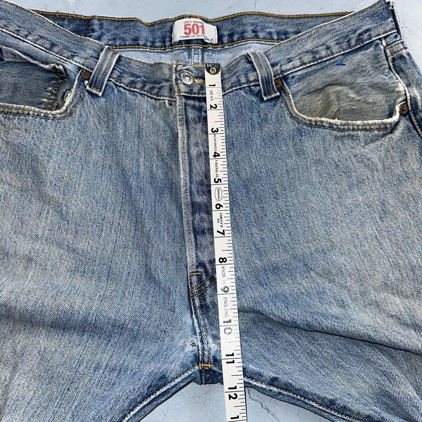 Levis 501 Vintage Y2K XX Straight Leg Jeans Blue Light Wash 36x34 Act 35x31