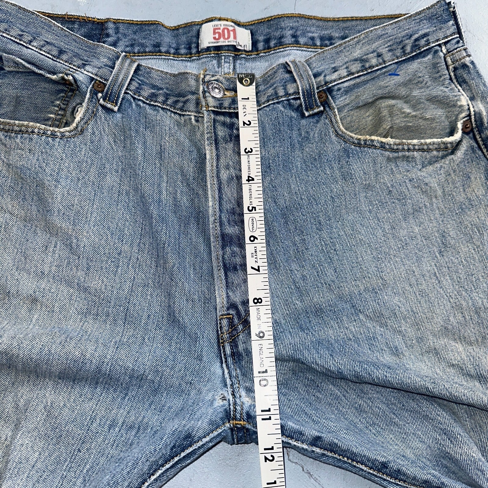 Levis 501 Vintage Y2K XX Straight Leg Jeans Blue Light Wash 36x34 Act 35x31