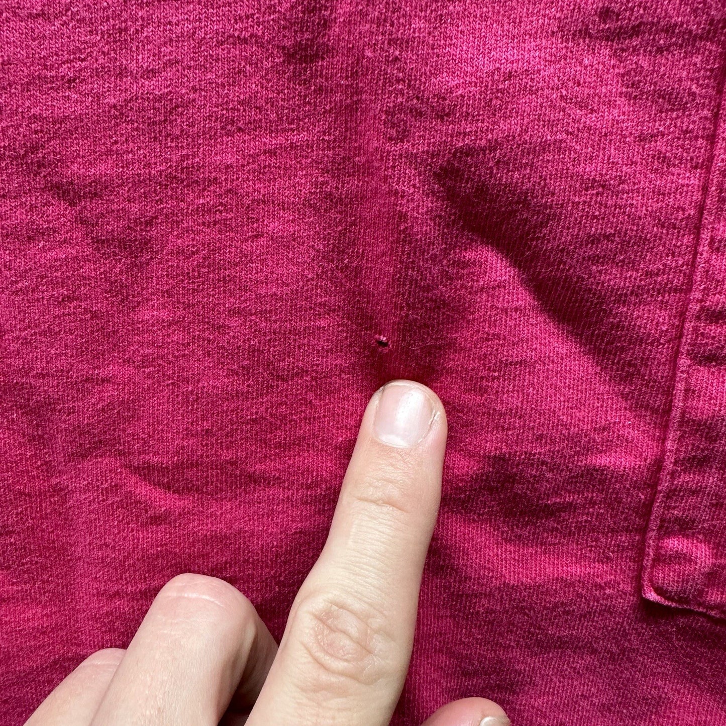 Vintage Pink T Shirt Mens 90s Blank Essential Lot Rap Single Pocket Selvedge