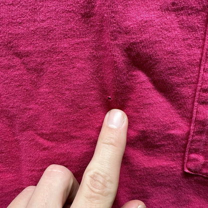 Vintage Pink T Shirt Mens 90s Blank Essential Lot Rap Single Pocket Selvedge