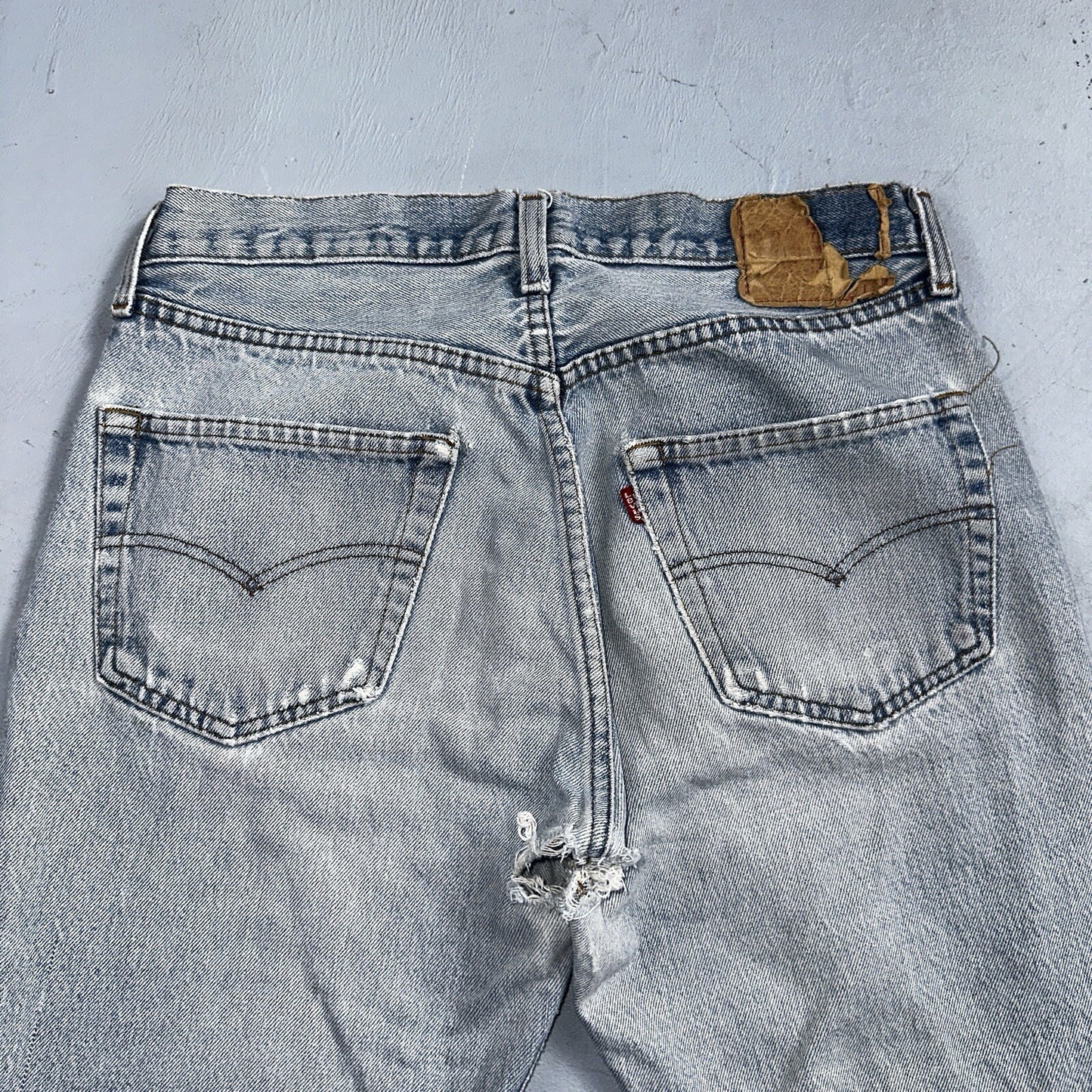 Levis 501 Vintage 80s USA XX Straight Leg Jeans 33x30 Altered Skinny Act 30x33