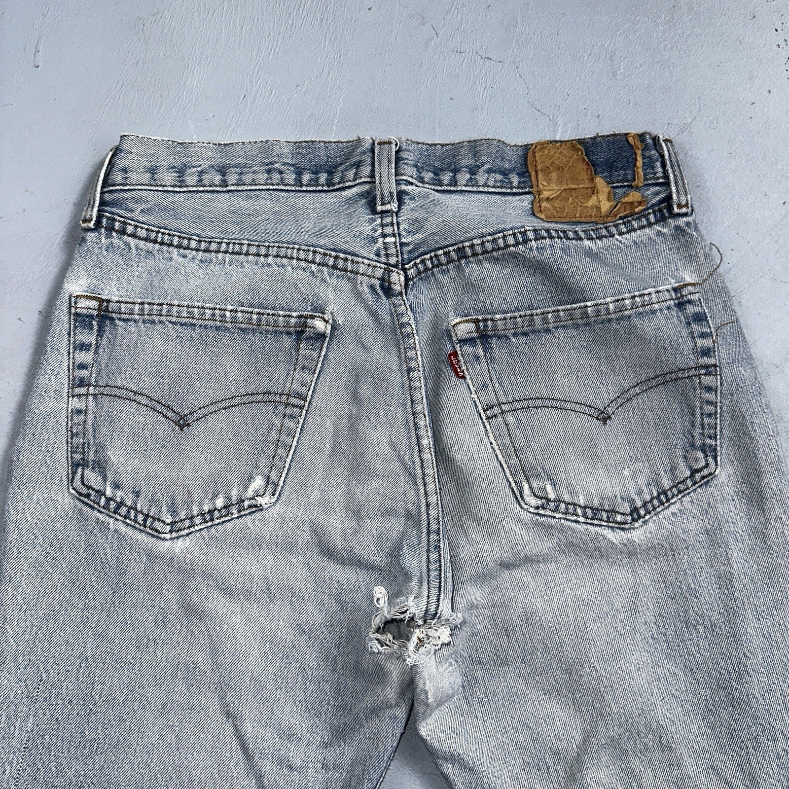 Levis 501 Vintage 80s USA XX Straight Leg Jeans 33x30 Altered Skinny Act 30x33