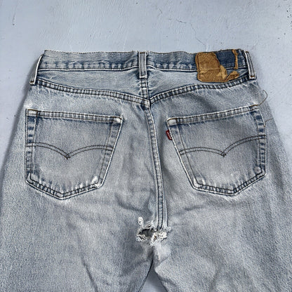Levis 501 Vintage 80s USA XX Straight Leg Jeans 33x30 Altered Skinny Act 30x33