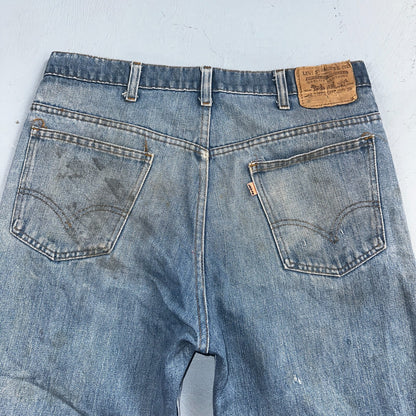 Levis 517 Vintage 80s USA Orange Tab Bootcut Flare Blue Jeans Talon Act 34x29