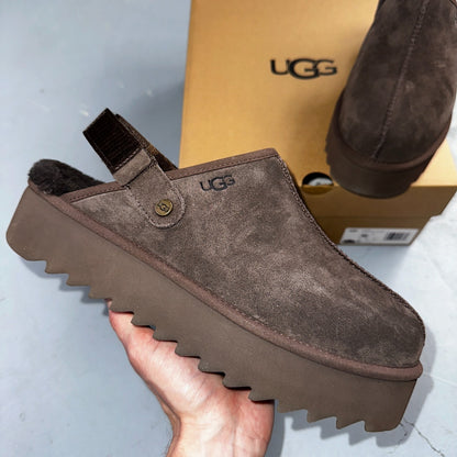 Ugg Australia Womens  Lanah Clog Platform Slipper Size 10 NIB Brown Chocolate
