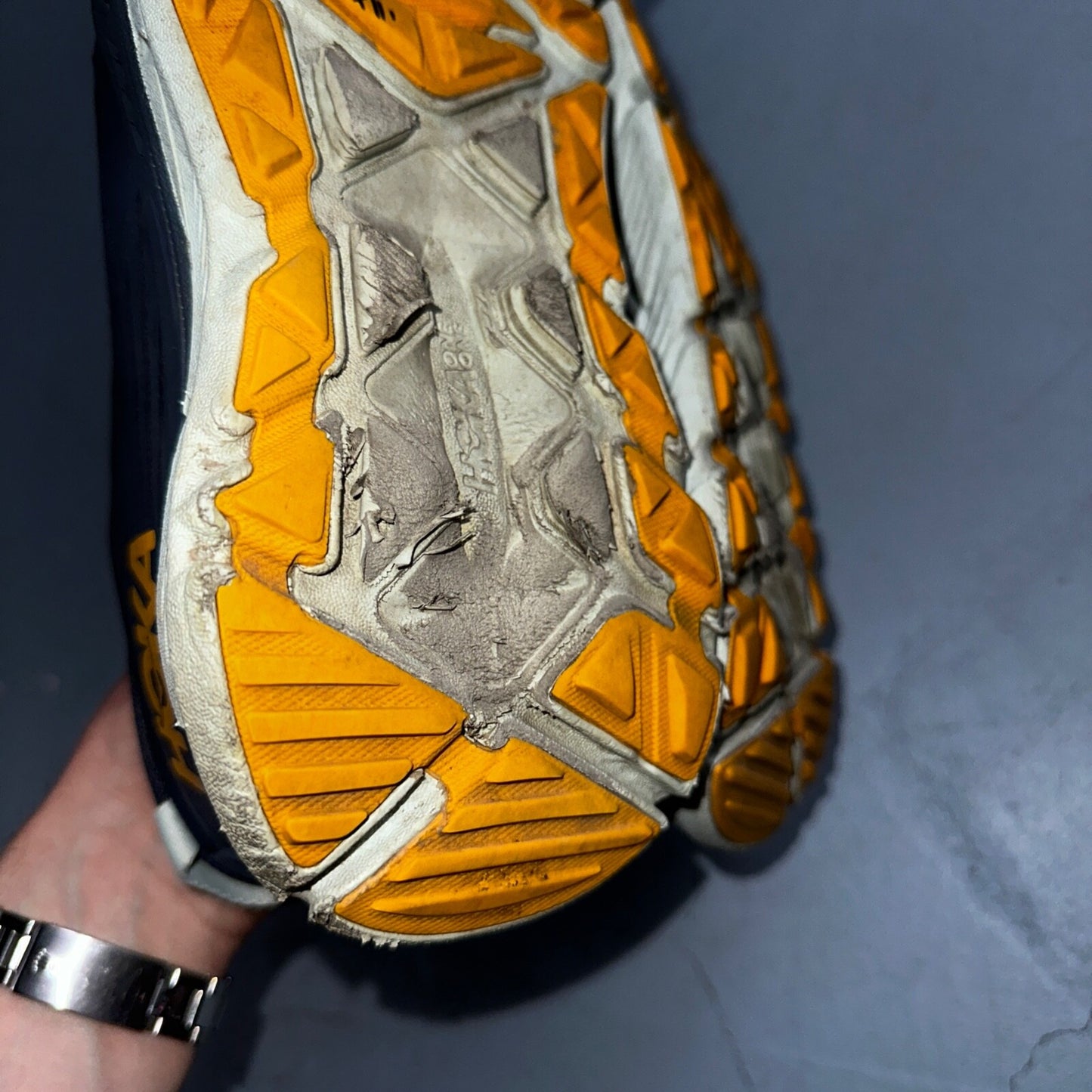 Hoka One One Mens Stinson ATR 6 1110506 OBSF Black Running Shoes Sneakers Sz 8