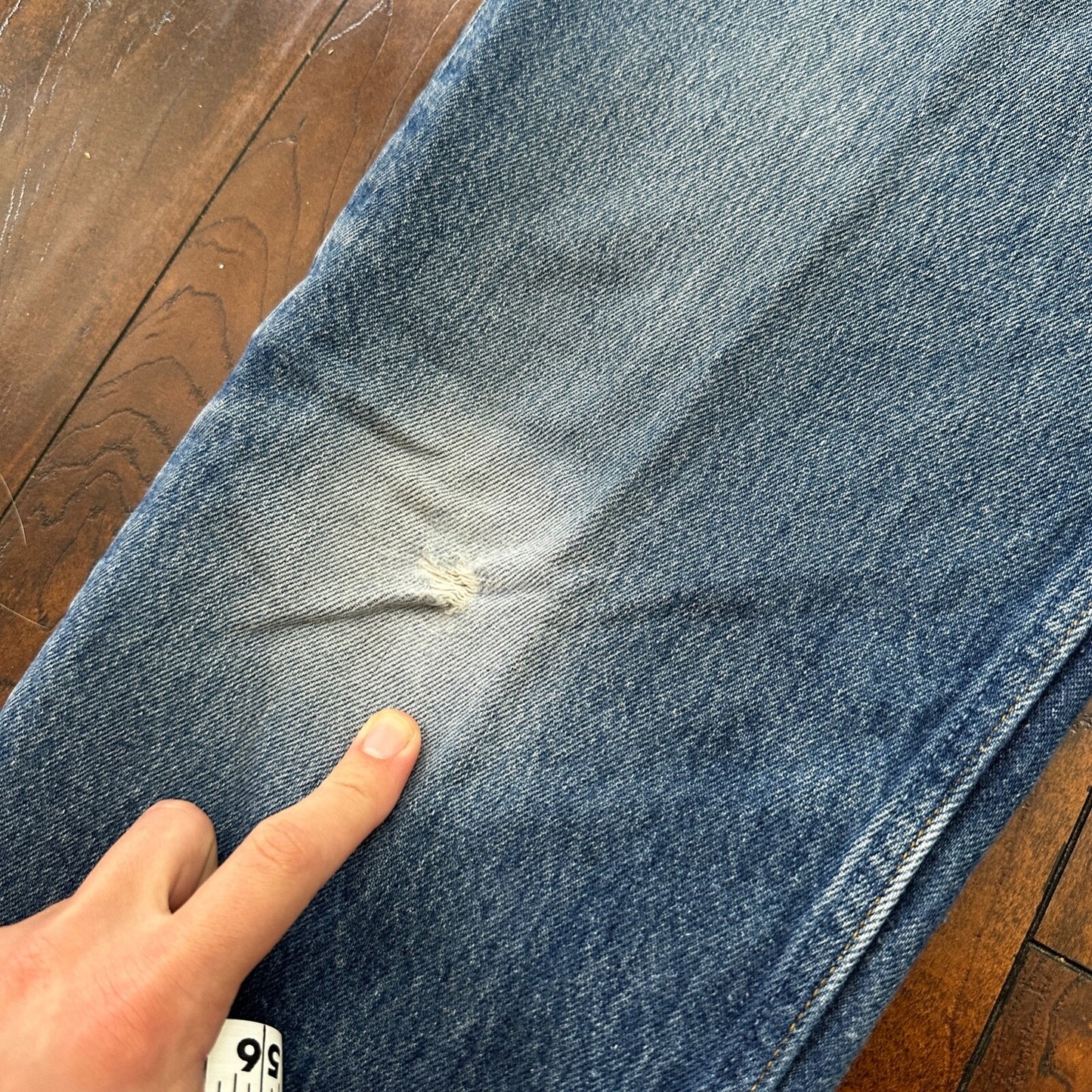 VTG 90s Levis 501 Button Fly 36x36 USA Tag Jeans Straight Wash Blue XX Act 32x31