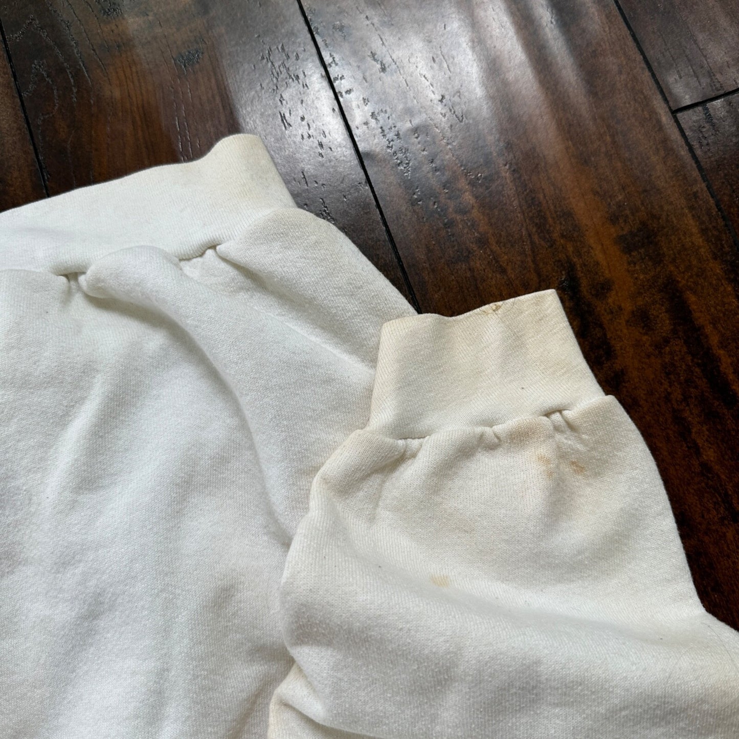 Vintage 90s 2XL FOTL Blank White Raglan Crewneck Sweatshirt Vtg 1990s USA Made