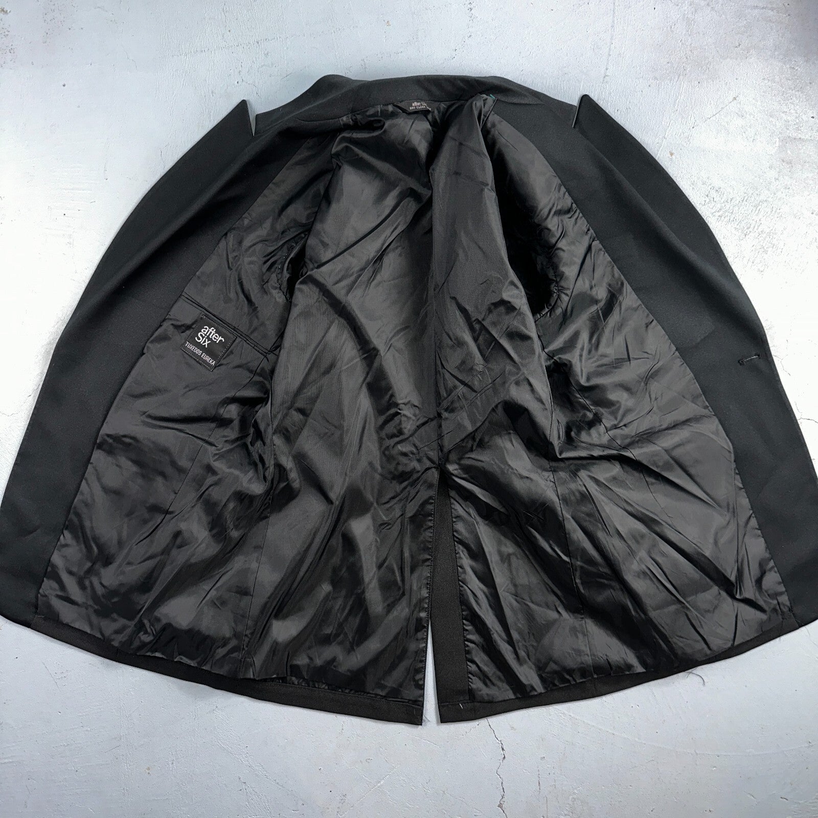 Vintage 60s After Six Mens 40R Prom Tuxedo Suit Rockabilly Jacket Black USA