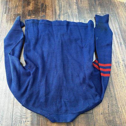 Vintage Men's Varsity Letter Sweater 50s Cardigan Grewe Sz 40 Rockabilly Wool